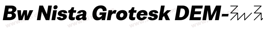 Bw Nista Grotesk DEM字体转换